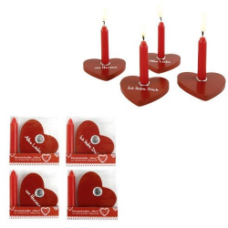 Nr.: 449546 Vier rote Kerzenhalter Herz Holzladen24.de 449546