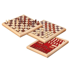 Nr.: 2803 Schach-Dame-Set in Holzbox - 2803 Philos Spiele