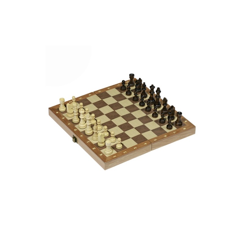 Schach Schachspiel in Holzklappkassette Goki 56921 