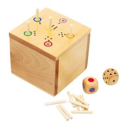 Würfelspiel 6 aus der Box aus Holz - 6558 Holzladen24.de 6558